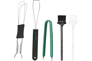 ENZYLUXE 5PCS Switch Puller,Keycap Puller,Keyboard Brush, Stainless Steel Key Remover for Replacement Mechanical Gaming Keyboard Switches Key Cap Remover Tool Keyboard Cleaning Kit