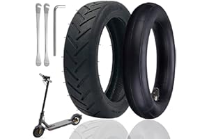 OUXI Lot de 2 chambres à air pour scooter - 8,5" - Pour scooter Xiaomi M365-8 1/2 x 2 - En caoutchouc butyle - Résistance à la chaleur et épais - Pour scooter électrique Xiaomi M365 (buse d'air
