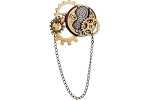 BLESSUME Broche Vintage Alliage Rétro Steampunk Broche Victorienne