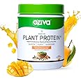 OZiva Bioactive Plant Protein (Mango) | 25g Protein,5.5 BCAA| Pea Isolate| Plant based Protein Powder for Women & Men | Essential Amino Acids| Protein supplement, Clean, Sugar free, 500g