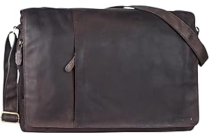STILORD 'Maximus' Borsa XXL in Pelle - Grande Borsa Messenger per Laptop 17, 18, 19 e 21 Pollici - Cartella Business, Ufficio e Tracolla in Vera Pelle
