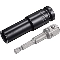 Sourcing Map 1/2″ 17mm Sechskant-Stecknuss – 150mm Lang – Aus CR-V Stahl Gehärtet