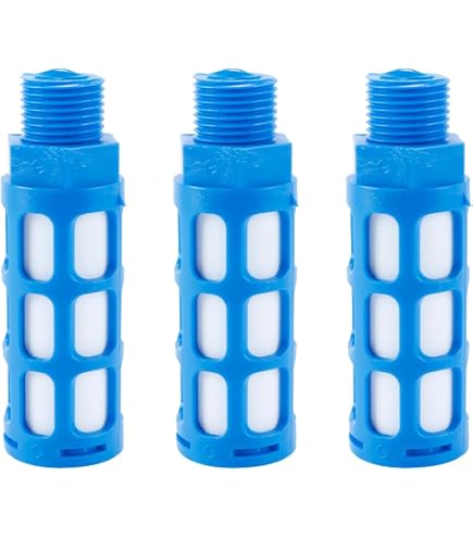 Lot De 3 Silencieux Pneumatiques 1/4 Pouce - Plastique, Réduction De Bruit Pour Circuits D'Air Comprimé - 4