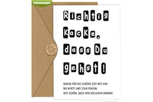 Werfunee - Abschiedskarte Kollegen A6 (mit Umschlag) - Lustige Karte Abschied Kollege - Abschiedsgeschenk Kollegen Jobwechsel - Karte Abschied Kollegin - Ruhestand Karte (Abschiedskarte)