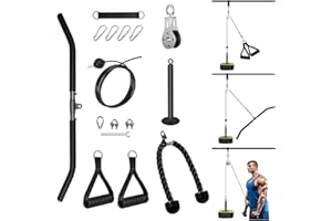 FASPUP Poulie Musculation Maison, Cable Machine Musculation Poulie Haute et Basse Poulie Musculation pour Entraînement en Force des Bras Triceps Dos