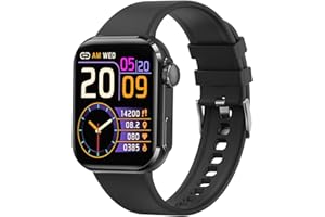 Muzaria Fitness Tracker, Smart Watch Answer Make Call, 1.95" Ultra Large Touch Screen Fitness Watch with Heart Rate Blood Pressure Blood Oxygen Monitor, Step Counter for Women Men