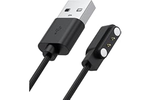 Zoye Magnetic Charger for YAMAY SW022, Magnetic Smart Watch Charger 2 pin 4mm, Smart Watch Charging Cables Compatible with Ticwatch GTX, Xiaomi Haylou RT LSO5S, AGPTEK LW11(USB A)