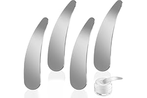 Molain 2Pcs Mini Metal Cosmetic Spatulas, Skincare SpatulaMixing and Sampling Makeup Beauty Tools for Skin Care Creams, Eye Cream, Essences Beauty Accessories(4PCS)