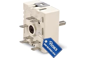 ‎VIOKS VIOKS Kochplattenschalter Energieregler Herd 230V Ersatz für EGO 50.57021.010 5057021010 Backofen Regler - Backofen Schalter Einkreis für AEG Bosch Siemens Neff Bauknecht Privileg Kochfeld Herd