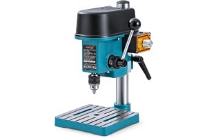 KATSU Mini bänk borr pelartryckstativ 100 W med helt justerbar hastighet + 6 mm chuck + handtagslås + elektronisk variabel ha