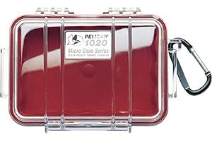 Pelican 1020 Micro Case (Red/Clear)