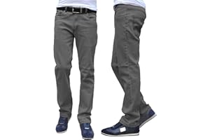 IQONEQ Mens Stretch Straight Leg Regular Fit Classic Basic Denim Jeans