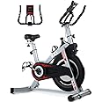 ISE Bici da Fitness con Volano 10 KG, Cyclette Ergonomica Bicicletta a Casa, con Sensore Integrato, Sella e Manubrio Regolabi