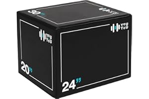 You vs You Plyometric Jump Box, 3 in1 Heavyweight Plyo Box Circuit Gym Training Exercise, Heavy Duty, Pro Quality, Removable Anti-slip Sweatproof Cover, Jump Step Training Equipment