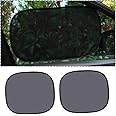 Sylvil 4PCS Car Side Window Sunshade, Static Cling Auto Shade Film Sticker For Baby Privacy Protection, Washable Reuseable Sun Shade To Block Sun Glare Heat UV Rays, Car Accessories
