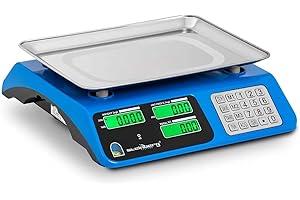 Steinberg Systems Bilancia da Banco di Controllo Bilancia da Banco SBS-PW-402CDS (40 kg / 2 g, LCD duale, Bordo rialzato)