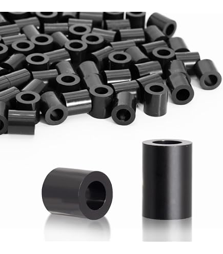 PATIKIL M10 Round ABS Spacers – 60-Pack, 10.2mm ID X 16mm OD X 18mm Length, Non-Threaded Electrical Outlet Washers For M10 Screws