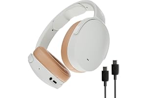 Skullcandy Hesh ANC Bezprzewodowe Słuchawki Nauszne z Aktywną Redukcją Szumów, 22 godz. Słuchania, Mikrofon, Obsługa iPhone’a, Androida i urządzeń Bluetooth – biały