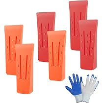2 Pièces Coins D'Abattage Plastique Rouge/Bleu 15cm - Cales Forestières Pour Tronçonneuse