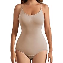 SHAPELLX Shapewear Body Snellente Donna Senza Cuciture - Controllo Pancia, Solleva Glutei, Tracolle Regolabili, Aperto Al Cavallo