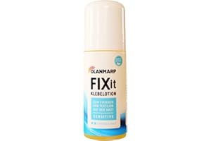 Olanmarp Colle pour la peau FIX IT - Lotion adhésive spéciale soluble dans l'eau pour textiles, bas de compression et plus - Fabriquée en Allemagne (60 ml)