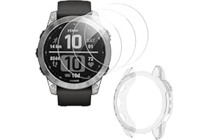 ToVioc [3 + 1 sztuka etui ochronne do zegarka Garmin Fenix 7 47 mm / Fenix 7 Solar / Fenix 7 Sapphire Solar, odporne na zarysowania, folia HD do zegarków HD, elastyczne etui ochronne TPU –