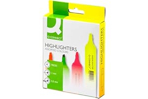 Q-Connect Assorted Highlighter Pens (Pack of 4) KF01116