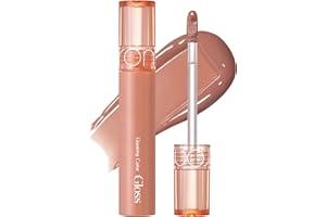 ‎ROM&ND rom&nd Glasting Color Gloss (NEW) 6 ColorsㅣGlänzender Lipgloss für voller wirkende Lippen, Plumping Finish, Volumizer lippenㅣ4g 0.14oz (02 NUTTY VAGUE, 4g (1er Pack))