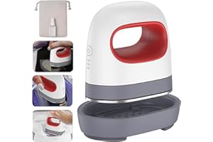 Henzin Transferpresse Plotter Mini Hitzepresse Heißpresse für DIY,Tragbares Mini Easy Presse Transferpresse Druckpressen für Kleidung,T-Shirts, Schuhe, Hüte -Rot