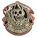 Produktbild Aufnäher / Bügelbild - SON OF ANARCHY Motorrad Biker Club rotwood Original - schwarz - 8 x 8.2 cm - Patch Aufbügler Applikationen zum aufbügeln Applikation Patches Flicken