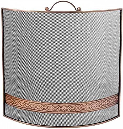 Mansion Celtic Fire Spark Guard Screen - Antique Copper
