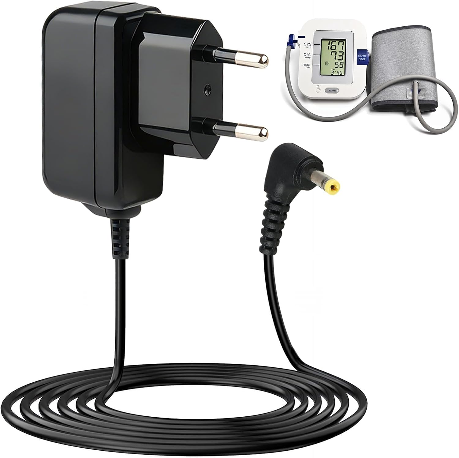 6V Cargador Tensiómetro para Omron HHP-CM01, Adaptador de Corriente para Omron M3 M5 M6 Comfort M2 Basic/Intelli IT X2 Basic/Smart X3 Comfort X4 X7 Smart M500/700