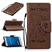 Produktbild Nancen Compatible with Handyhülle Huawei P9 Lite (5,2 Zoll) Hülle, [Bär - Don't Touch My Phone] Serie Weich Leder Handyhülle Tasche Wallet Flip Case Book Cover Etui