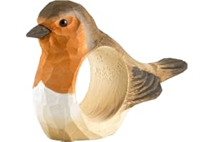 WILDLIFEGARDEN Rond de serviette avec rouge-gorge