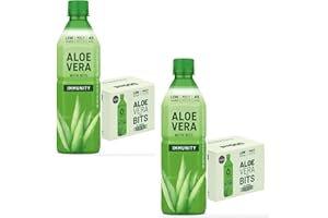 BAZACHI Aloe Vera Drink with Pulp 500ml (Original) | Refreshing & Hydrating | Low Sugar | Enriched with Multi-Vitamins | Supports Digestion & Immunity | Natural & Delicious (24 Bottles)