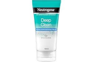 ‎NEUTROGENA Neutrogena Deep Clean Hautverfeinerndes Gesichtspeeling, sanfte Gesichtsreinigung mit Glykolsäure, Peeling Waschgel gegen Schadstoffe und tägliche Umweltbelastungen 150 ml