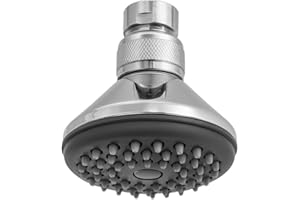 Daloual - Deluxe Duschkopf mit antikalk Düsen aus Messing verchromt. Kopfbrause Ø 70mm - 46 Düsen