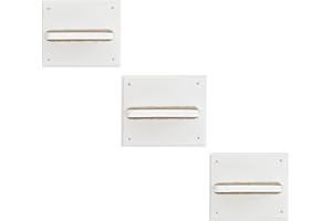 Novecrafto Set di 7 gradini quadrati bianchi con corda in sisal, mobili da parete per gatti in legno massiccio, ripiani in legno resistente con corde di trazione, Mensole in legno per gatti