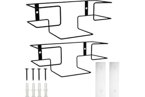 QINGLANG 2 Pack Glove Box Holder Wall Mounted Tissue Box Holder Iron Glove Holder for Glove Dispenser & Tissue Box Glove Box Organizer for Garage Lab Home Office Kitchen Two Sizes, 27x10.6x10.4cm+26x10x9cm