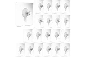 DIAONIAN 20Pcs Ganci Adesivi Per Quadri, Chiodi Per Muro, Appendi Quadri Senza Chiodi, Per Foto, Dipinti, Orologio (Versione Migliorata)