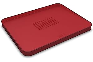 Joseph Joseph - Cut&Carve - Planche à Découper Réversible Multifonction Face Lisse et Face avec Picots pour maintenir la Viande - Grand Modèle - Noir