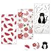 Produktbild iAdvantec Sony Xperia L2 Handyhülle, 3X TPU Gemalt Hülle Case Schale Schutzhülle Handytasche Stoßdämpfung Cover, Wassermelonenscheibe + Rosa Chrysantheme + Schwarze Katzenfeder