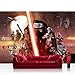 Produktbild Fototapete 368x254 cm PREMIUM Wand Foto Tapete Wand Bild Papiertapete - Cartoon Tapete STAR WARS Laserschwert Weltall Raumschiffe Sterne Planet ocker - no. 2609