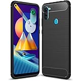 Amazon Brand - Solimo Soft & Flexible Hybrid Back Phone Case for Samsung Galaxy M11 (Black)
