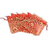 YFZYT 100 Pezzi Sacchetti Bustina Organza Portaconfetti per Nozze Regalo Caramella Partito Gioielli - 10x15 cm/3.94x5.91 poll