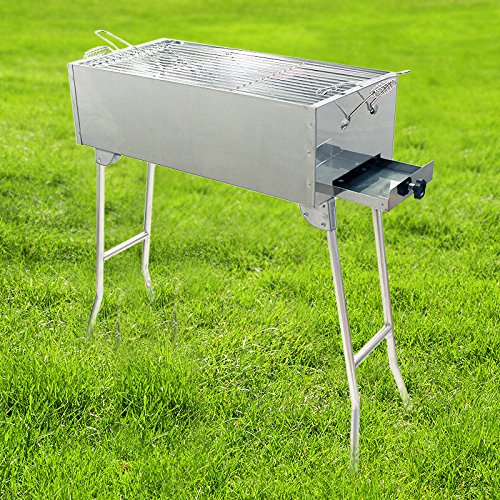 Mangal Schaschlikgrill BENE PREMIUM 200 aus Edelstahl, klappbar