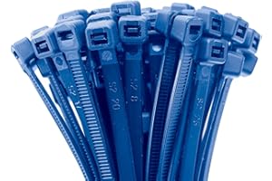 ERKO Bridas de cables detectables Azul 200 x 3,6 mm 100 unidades Bridas para contenedores de transporte resistentes a los rayos UV, material con contenido metálico, premium, UL 94-V2, poliamida 6.6