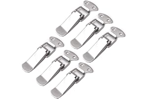 SPTwj 6 Pièces Loquet à Ressort Bascule Acier Inoxydable Fermeture à Levier Tiroir Hardware pour Coffre à Outils valise et Coffre