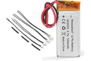 NEWASHAN 550mAh Lipo Batería H452050 para cardo auricular auricular Scala Rider Q2 Freecom 2 Multiset Q2 TeamSet Pro Solo Bluetooth Moto Intercom Intercomunicador Audio Inalámbrico Batería 09D29