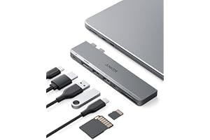 Anker USB C Hub for MacBook, 7-in-2 with 4K HDMI, Compatible with Thunderbolt 4, 1 Type C and 2 USB A Data Ports for MacBookPro 13 Inch, MacBookAir M1 / M2, and More